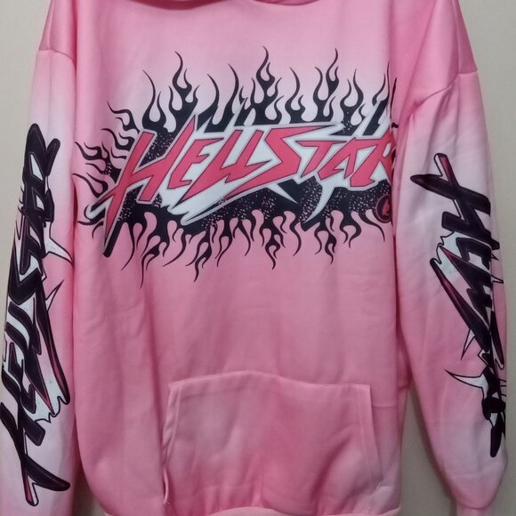 Pink Hellstar Hoodie hearts 💗 🖤💗🖤💗🖤💗 - Picture 1 of 1